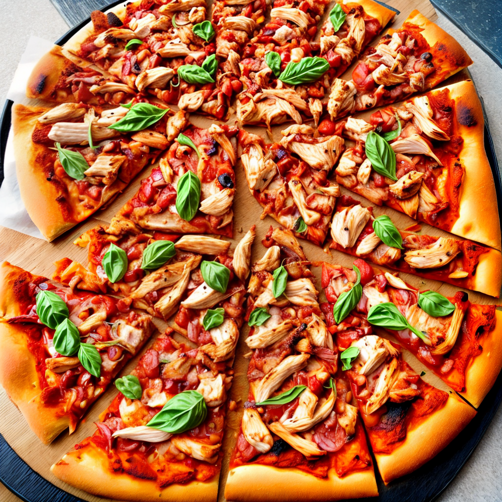 

BBQ Chicken Pizza  Deliciously Flavoured Pizza Topped with Chicken and BBQ Sauce