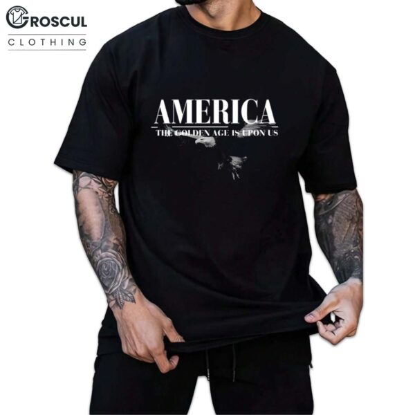 Charlie Kirk Wearing America The Golden Age Is Upon Us Shirt