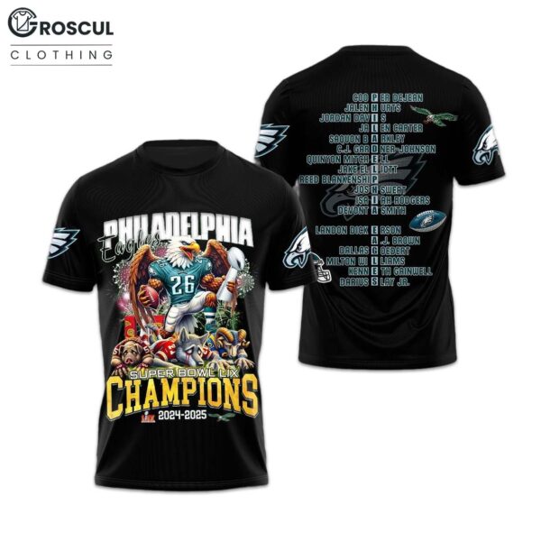 Eagles Super Bowl LIX Champions 2024 2025 Shirt 1