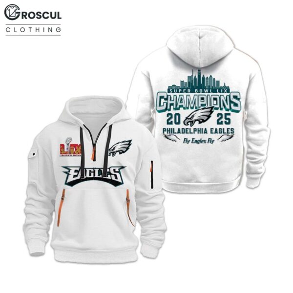 Eagles Super Bowl LIX Quarter Zip Hoodie 2