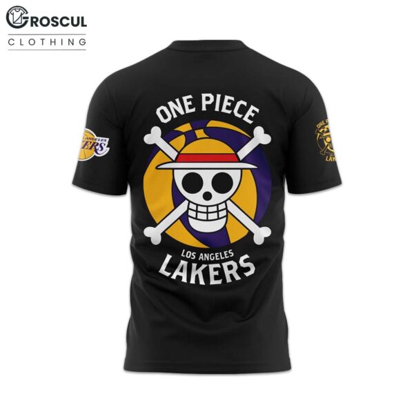 Lakers x One Piece Gear 5 Black Shirt