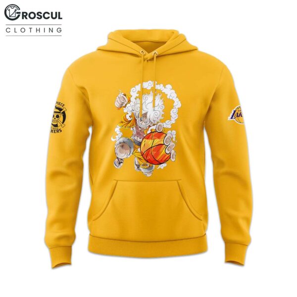 Lakers x One Piece Gear 5 Yellow Shirt