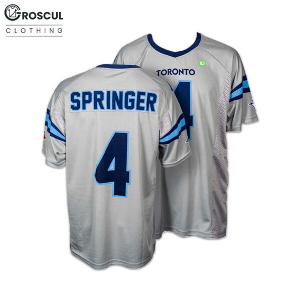 Blue Jays George Springer Replica Football Jersey 2025 Giveaway