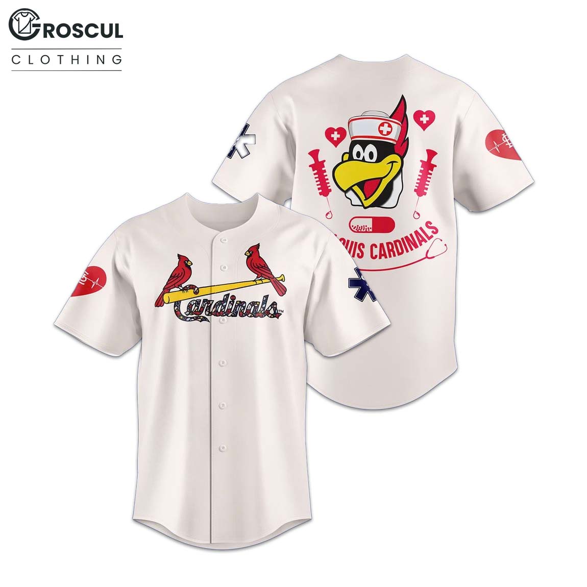 Cardinals Nurses Appreciation Day 2025 Baseball Jersey 6 Cardinals Nurses Appreciation Day 2025 Baseball Jersey