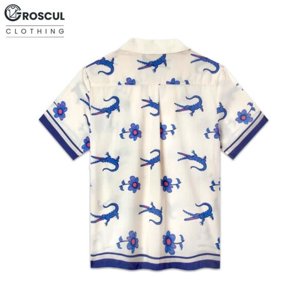 The White Lotus Sam Nivola Crocodile & Floral Hawaiian Shirt