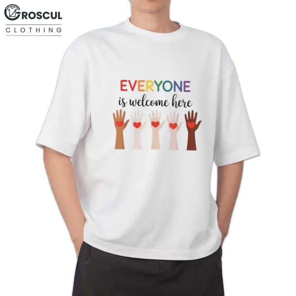 Everyone Is Welcome Here Idaho Teacher Shirt