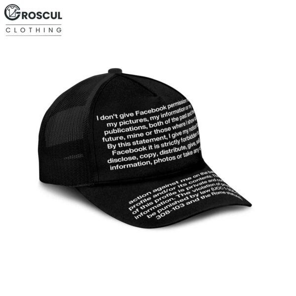 I Don’t Give Facebook Permission Hat