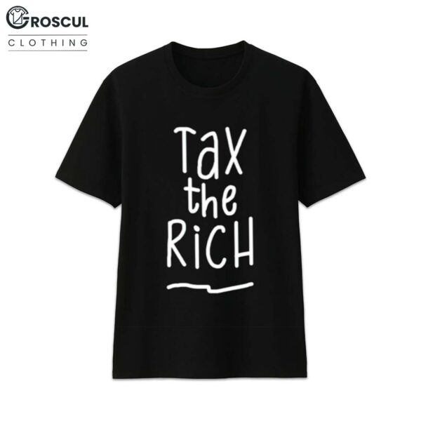 Jan Van Aken Wearing Tax The Rich Shirt