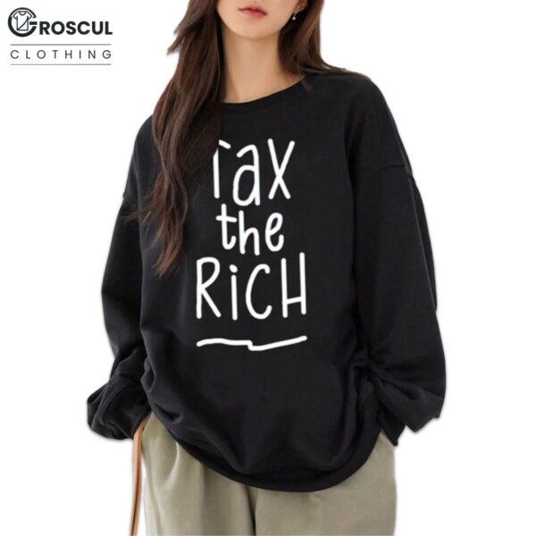Jan Van Aken Wearing Tax The Rich Shirt