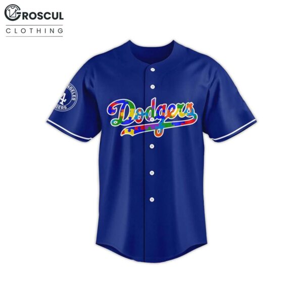 LA Dodgers Autism Awareness 2025 Baseball Jersey