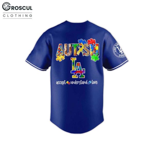 LA Dodgers Autism Awareness 2025 Baseball Jersey