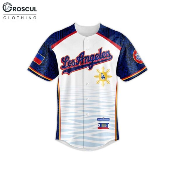 LA Dodgers Filipino Heritage Night 2025 Baseball Jersey
