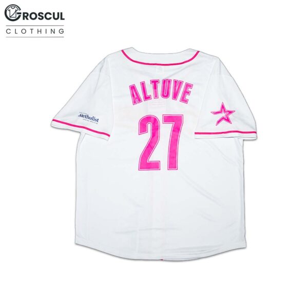 Nationls Jose Altuve Throwback White and Pink Jersey 2025 Giveaway