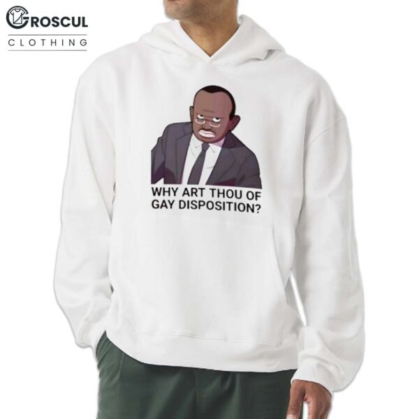 Simon Kaggwa Njala Wearing Why Art Thou Of Gay Disposition Shirt