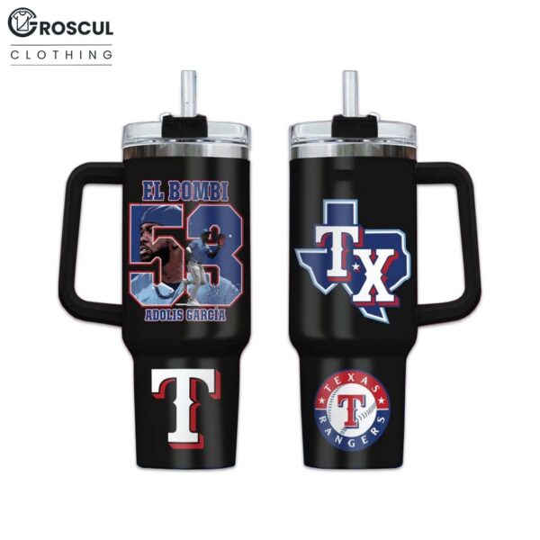 Texas Rangers MLB x Adolis Garcia 53 Tumbler