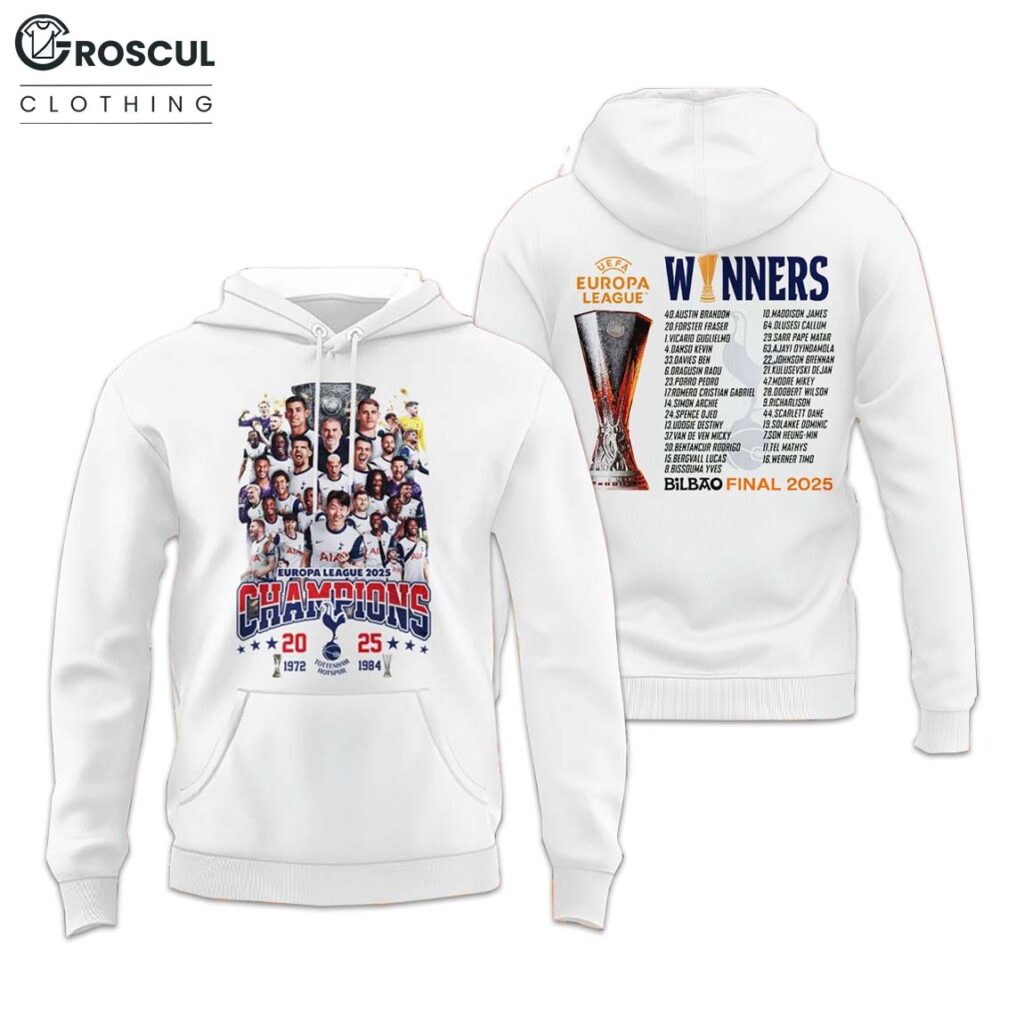 Tottenham Hotspur Kings of Europe 2025 Europa League Hoodie 1 Tottenham Hotspur Kings of Europe 2025 Europa League Hoodie 1